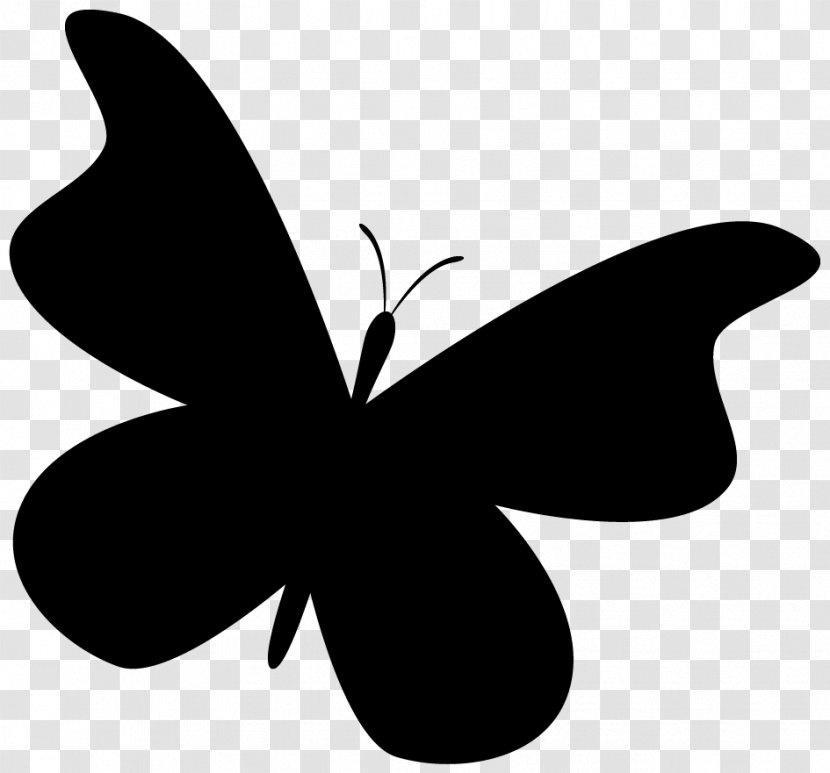 Brush-footed Butterflies Black & White - Brushfooted - M Clip Art Silhouette Leaf Transparent PNG