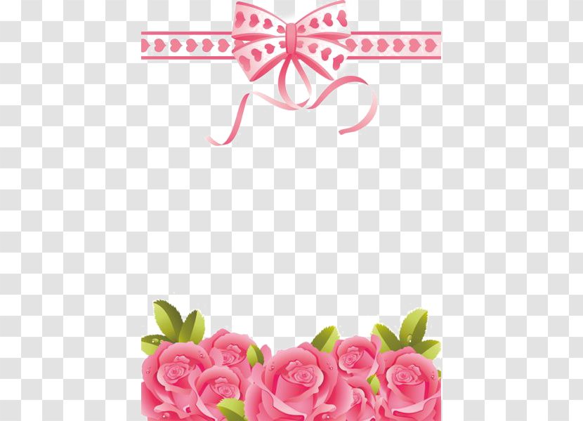 Picture Frame Rose Pink - Color Bow Transparent PNG