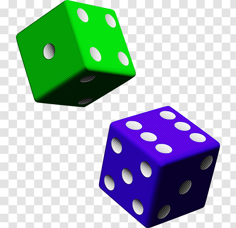 Games Dice Game Dice Green Recreation Transparent PNG