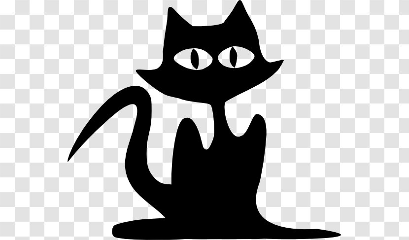 Snowshoe Cat Silhouette Kitten Clip Art - Vertebrate - Halloween Transparent PNG