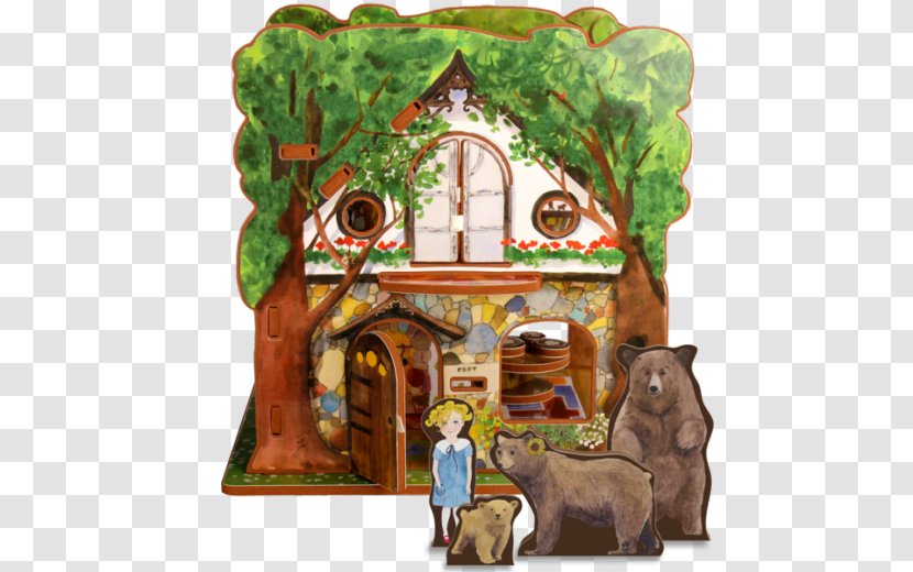 Goldilocks And The Three Bears Toy Dollhouse Short Story - Bear Transparent PNG