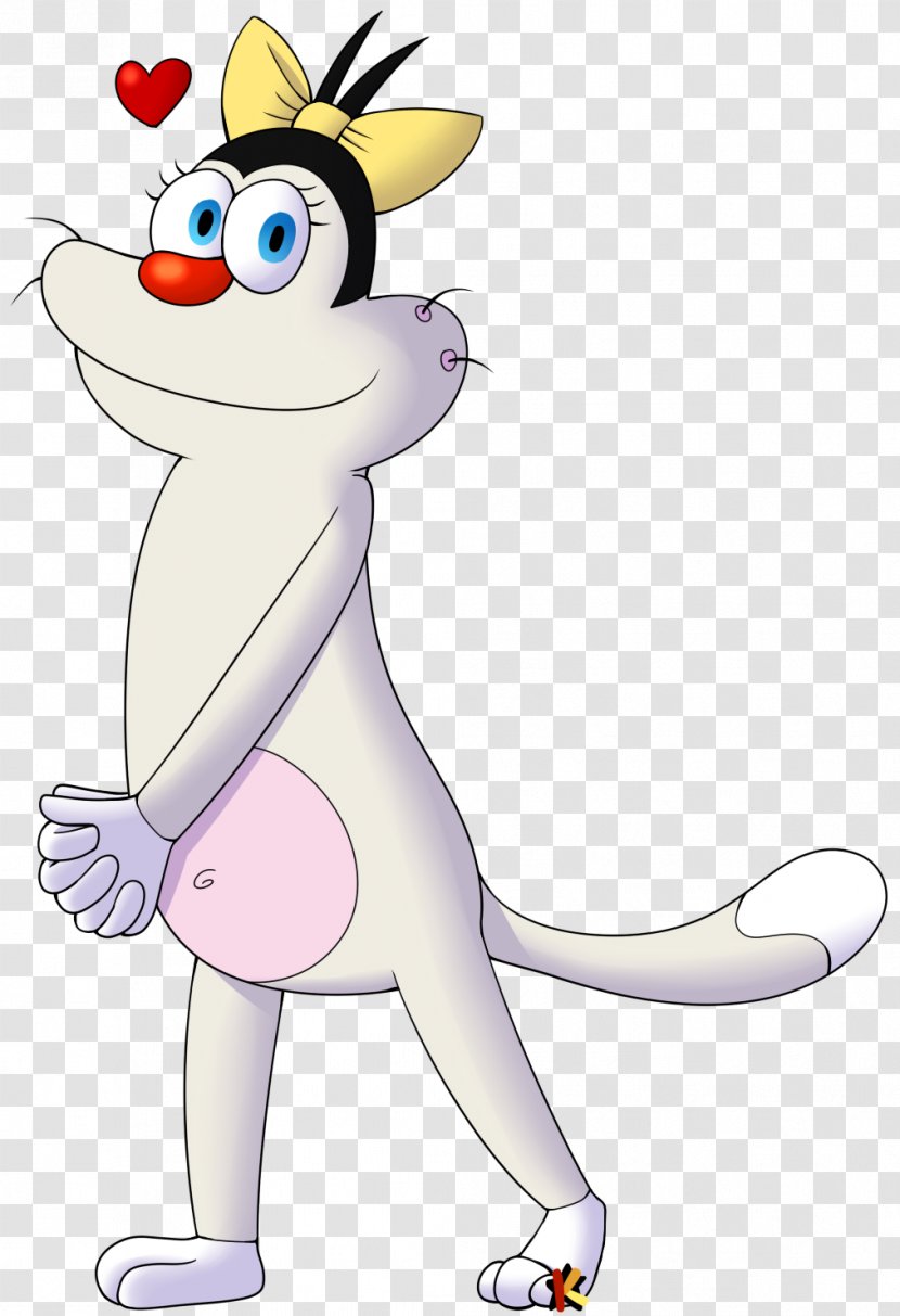 Oggy Olivia Cartoon Drawing - Watercolor - Cockroach Transparent PNG
