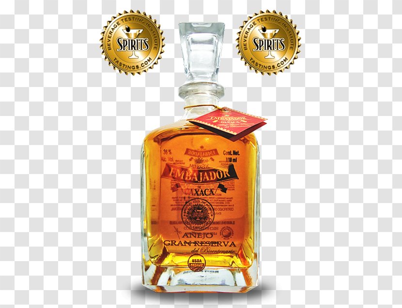 Liqueur Mezcal Oro De Oaxaca Tequila Whiskey - Embajador Transparent PNG