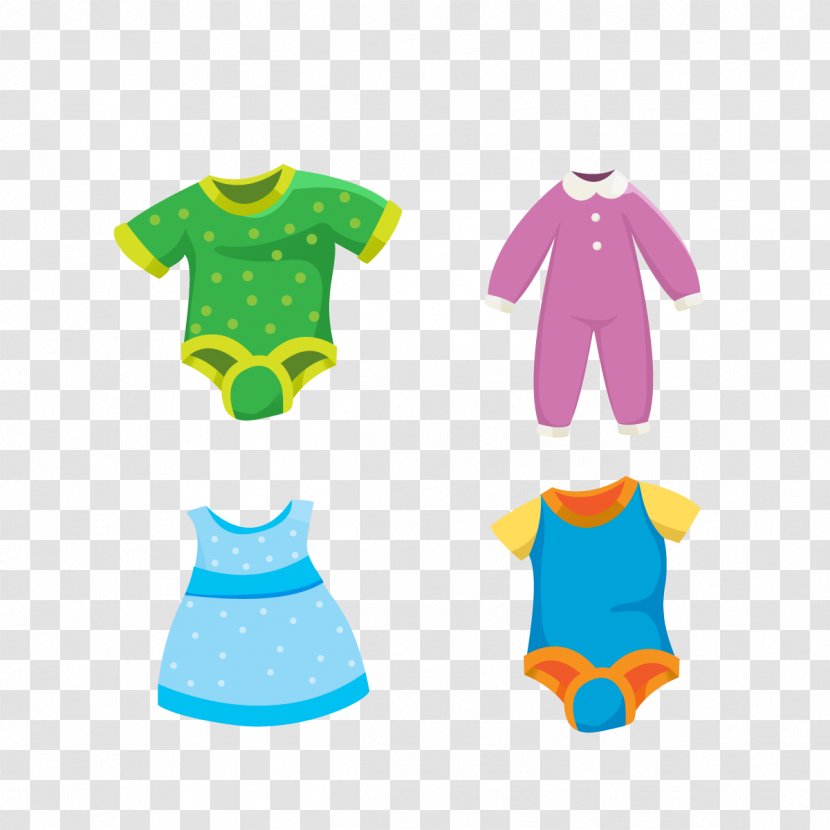 T-shirt Clothing Skirt - Vector Female Baby Clothes Transparent PNG