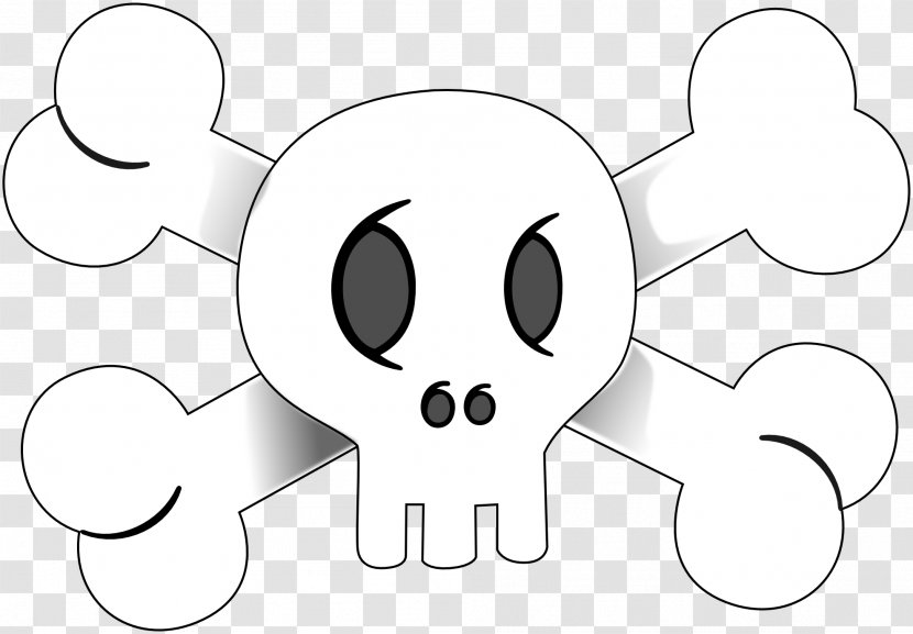 Skull Cartoon Clip Art - Frame - Pirate Flag Clipart Transparent PNG