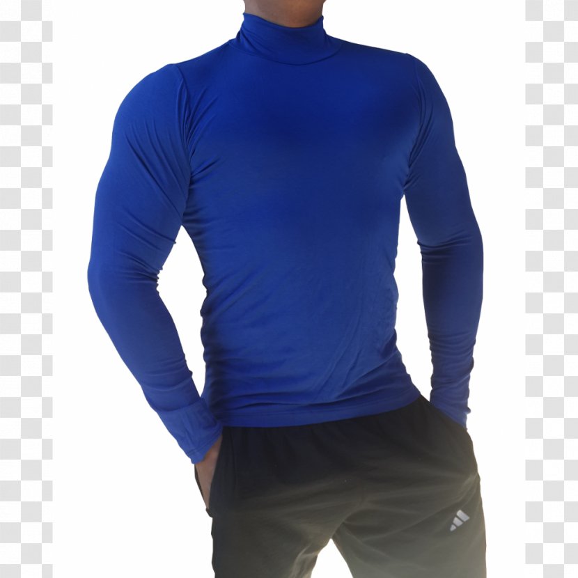T-shirt Sleeve Polo Neck Blue - Cobalt Transparent PNG