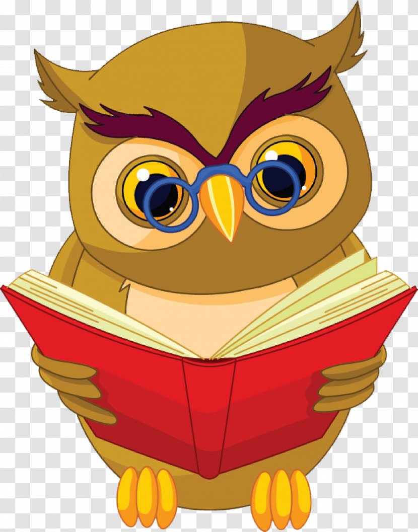 Owl Book Stock Photography Clip Art - Bird Of Prey - Will Read Transparent PNG
