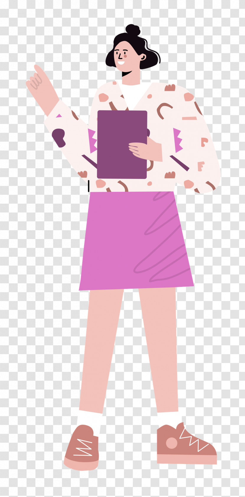 Standing Skirt Woman Transparent PNG