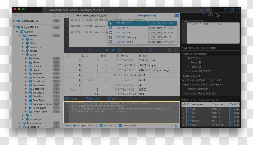 Computer Program PostgreSQL Graphical User Interface MacOS Column - System Transparent PNG