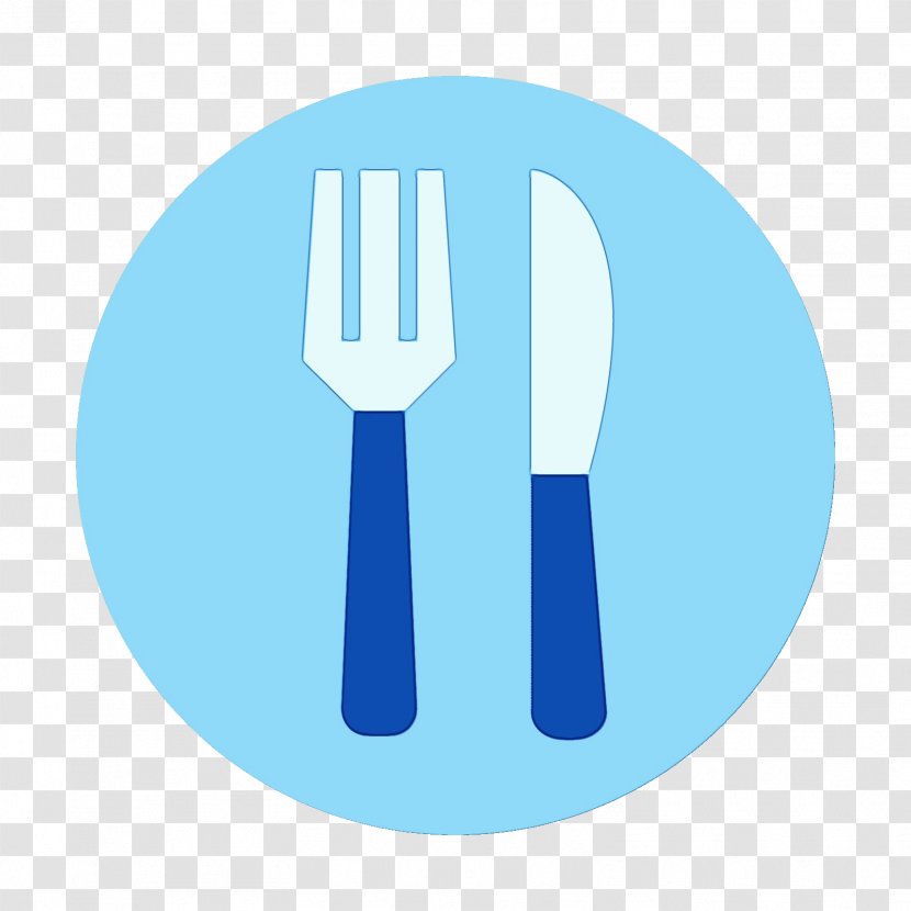 Fork Cutlery Blue Tableware Turquoise - Plate Dishware Transparent PNG