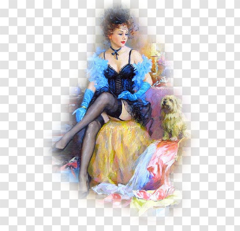 Oil Painting Fine Art Woman - Portrait Transparent PNG