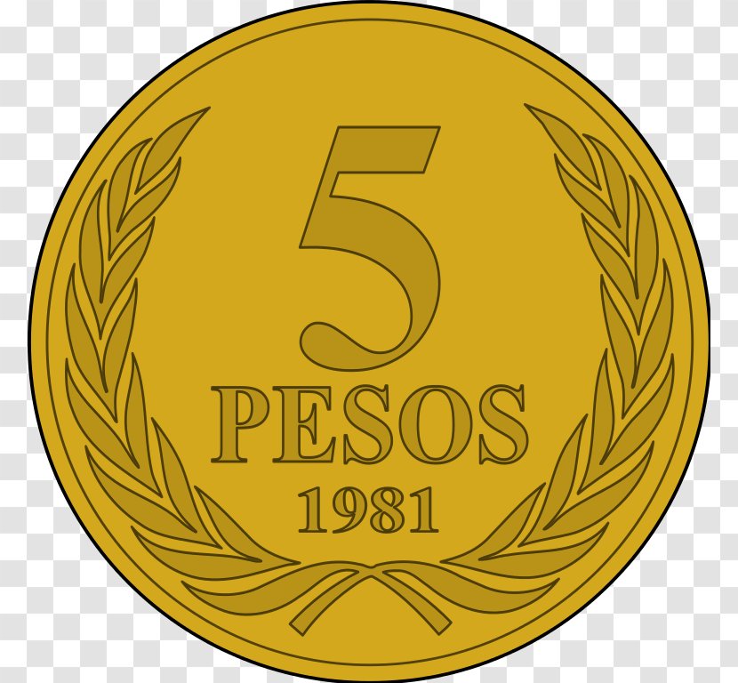 Chilean Peso Coin Mexican - Chile Transparent PNG