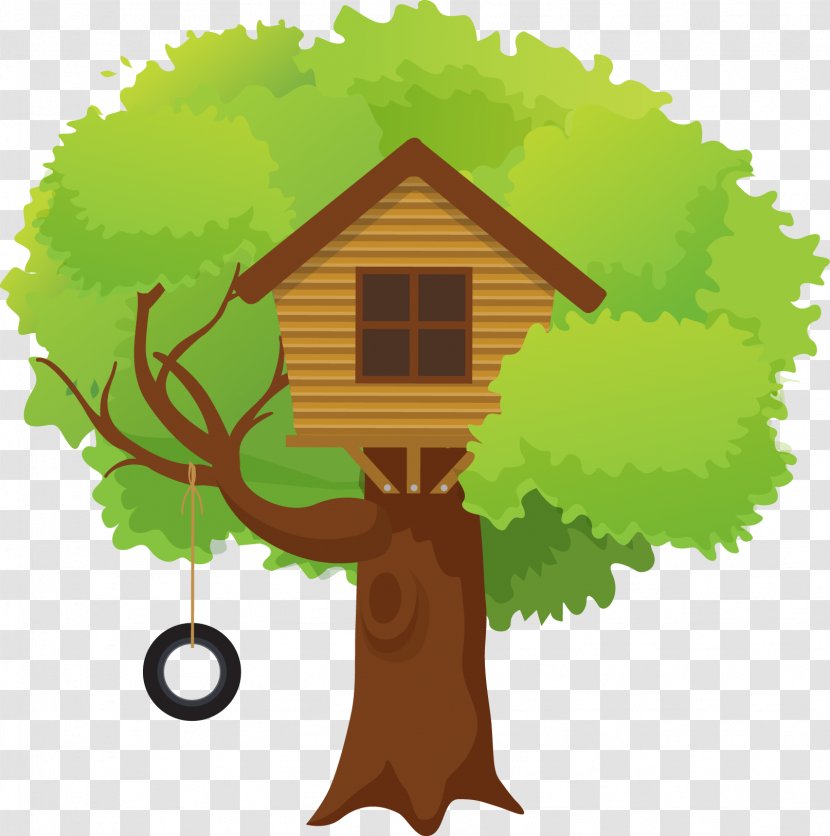 Tree House Illustration - Leaf Transparent PNG