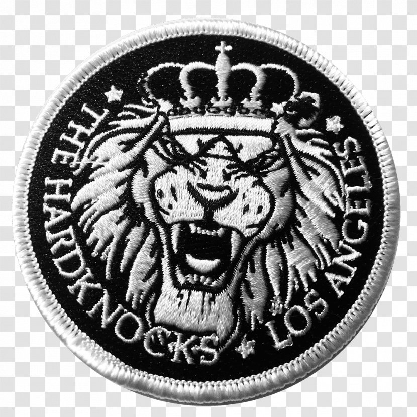 Lion's Law 0 Tax Contra Records Embroidered Patch - Black And White - Crucified Skinhead Transparent PNG