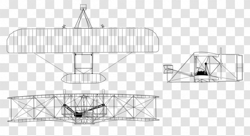 Wright Flyer Airplane Kitty Hawk Model B Brothers - Flight Transparent PNG