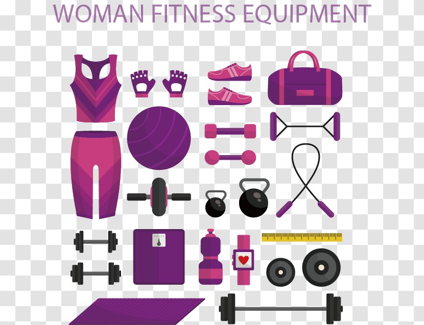 Exercise Equipment Fitness Centre Physical Icon - Violet - Women And Cartoon Transparent PNG