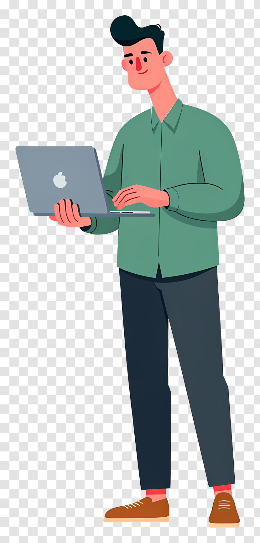Man Working On Laptop Transparent PNG