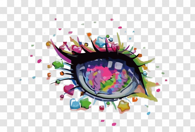 Eye Graphic Design Watercolor Painting - Vector Color Transparent PNG