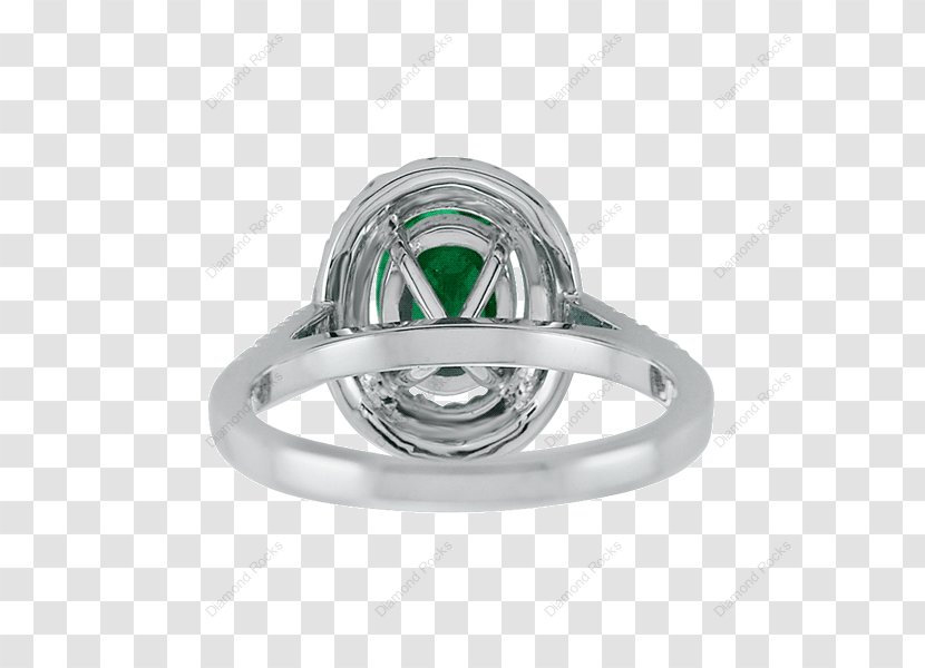 Emerald Silver Body Jewellery - Close Up Transparent PNG