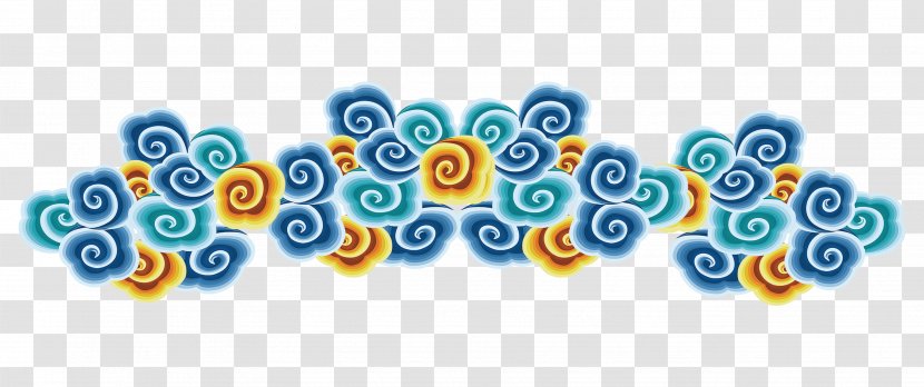 Wind Wave Download Clip Art - Yellow - Colorful Clouds Border Transparent PNG
