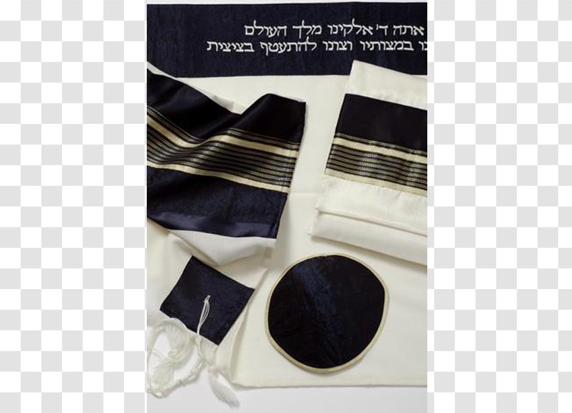 Tallit Atarah Silk Kippah Wool - Jewish Wedding - Gold Stripes Transparent PNG