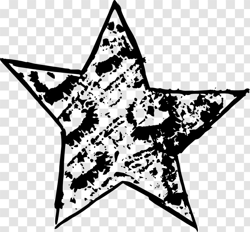 Grunge Star Monochrome Photography - WHITE STARS Transparent PNG