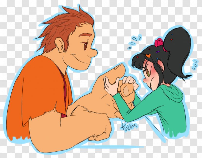 Vanellope Von Schweetz Arm Wrestling DeviantArt - Watercolor Transparent PNG