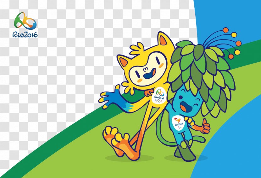 2016 Summer Olympics Paralympics Rio De Janeiro Mascot Vinicius And Tom - Cartoon - Background Transparent PNG