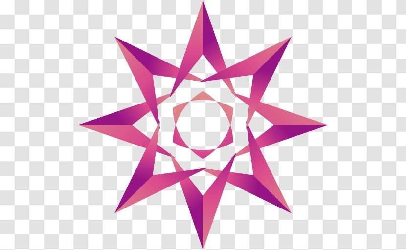 Star Triangle Symmetry - Pink - Icon Design Transparent PNG