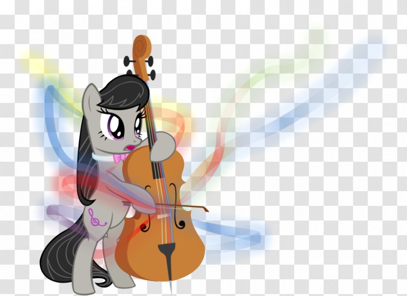 Cello Illustration Art Horse Violin - String Instrument - My Little Pony Octavia Melody Transparent PNG