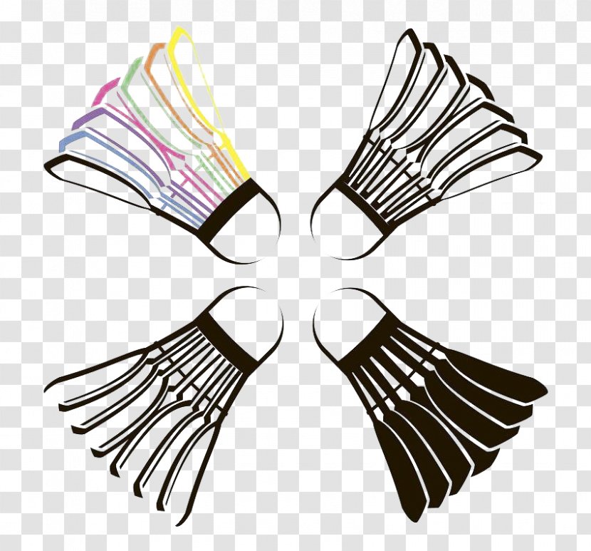 Badmintonracket Shuttlecock Clip Art - Stock Photography - Badminton Simple Silhouette Graphics Transparent PNG