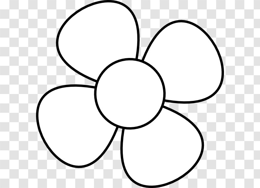 Flower Black And White Clip Art Bunga Transparent Png