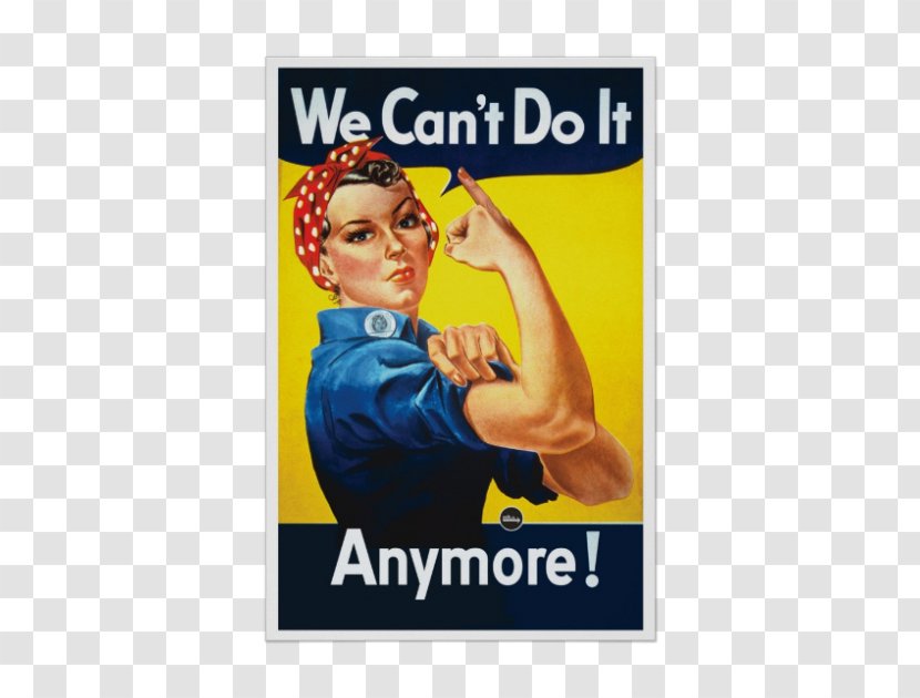 Naomi Parker Fraley We Can Do It! World War II Rosie The Riveter Poster - Feminism Transparent PNG