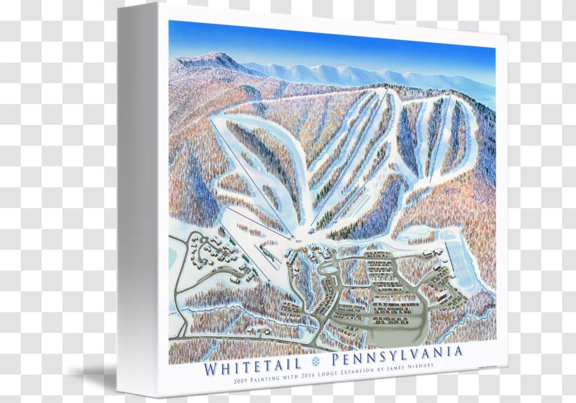 Whitetail Ski Resort Gallery Wrap Trail Map Picture Frames Canvas - Fauna - James Urban Transparent PNG