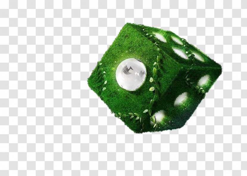 Clip Art - Drawing - Floating Green Dice Transparent PNG