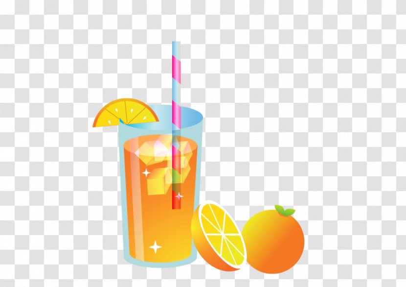 Orange Juice Clip Art - Mai Tai - Vector Ice Transparent PNG
