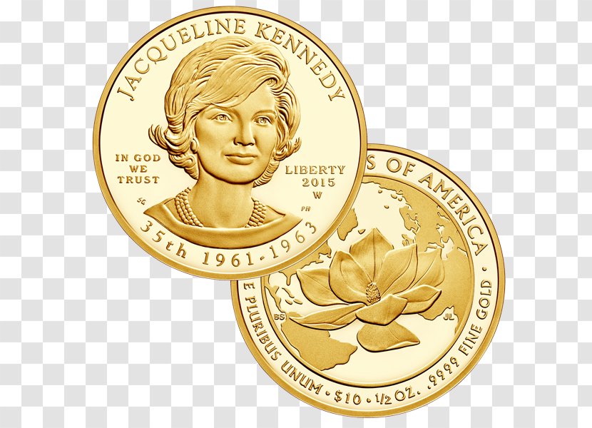 Coin Jacqueline Kennedy Onassis Gold United States The Kennedys Transparent PNG