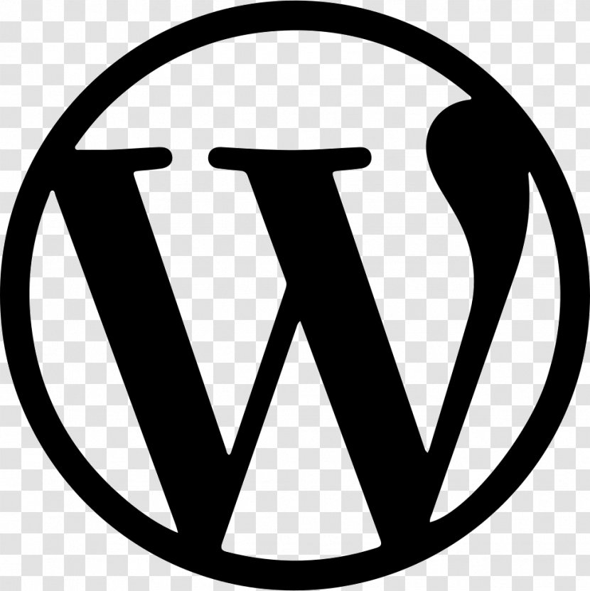 WordPress.com Logo Blog - Black And White - WordPress Transparent PNG