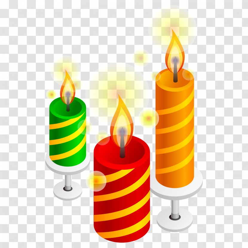 Birthday Cake Burning Candles - Flameless Candle - Bougie Cartoon Transparent PNG