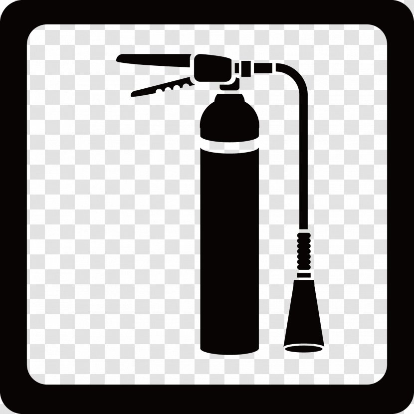Logo Fire Extinguisher Engineering - Monochrome Transparent PNG