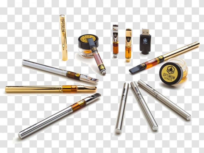 Pen Vaporizer Electronic Cigarette Ink Cartridge Cannabis - Office Supplies Transparent PNG