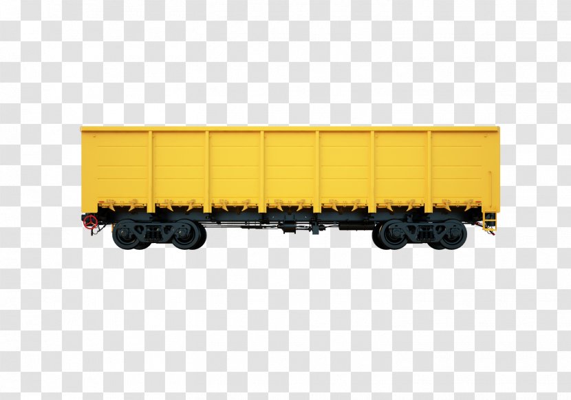 Goods Wagon Rail Transport Railroad Car Cargo Open - Railings Transparent PNG