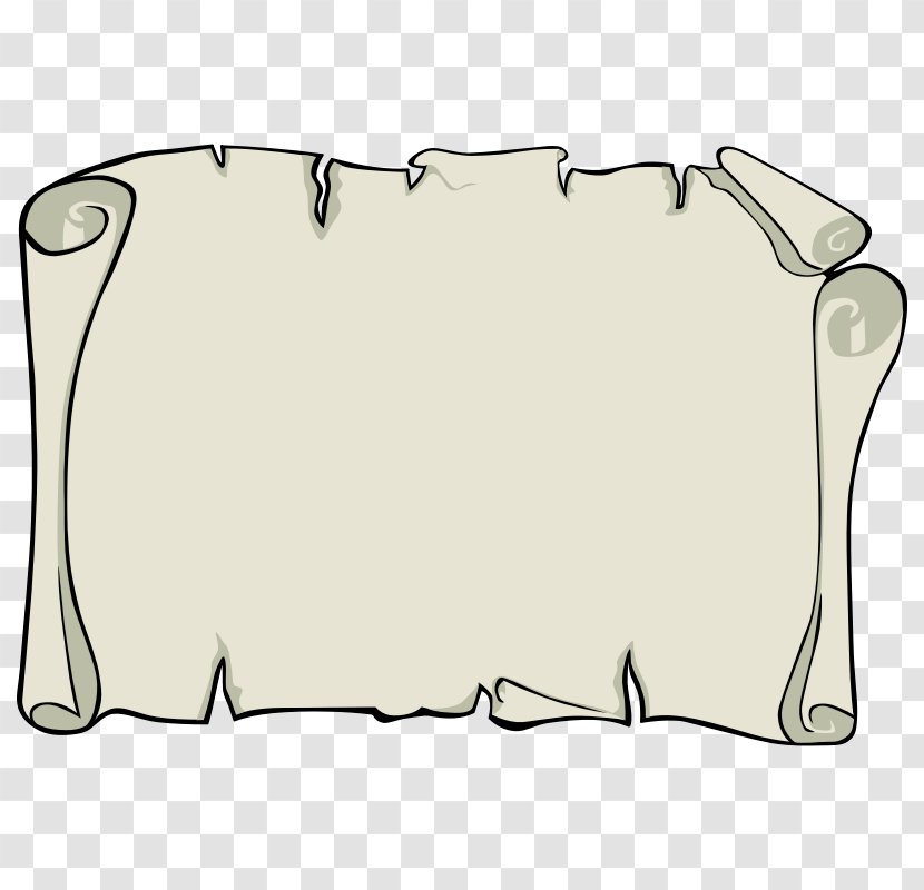 Scroll Treasure Map Piracy Clip Art - Border - Blank Parchment Paper Transparent PNG