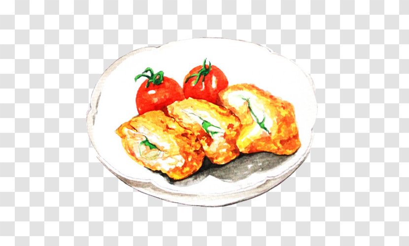 Fried Chicken KFC Fingers Vegetarian Cuisine - Tomato Flavor Hand Painting Material Picture Transparent PNG