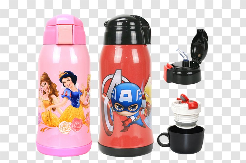 Plastic Bottle Vacuum Flask Child Cup - Disney Children's Mug Transparent PNG