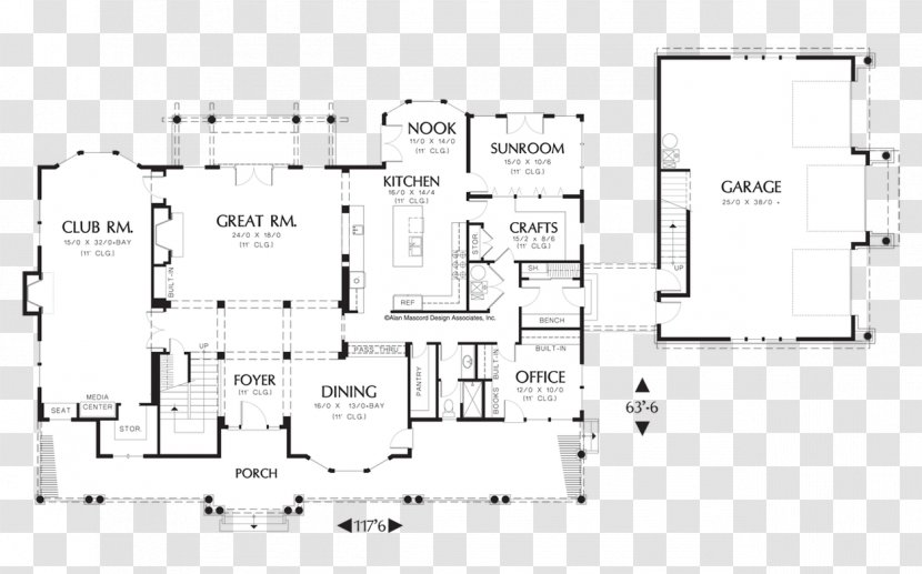 House Plan Floor Ranch-style Transparent PNG