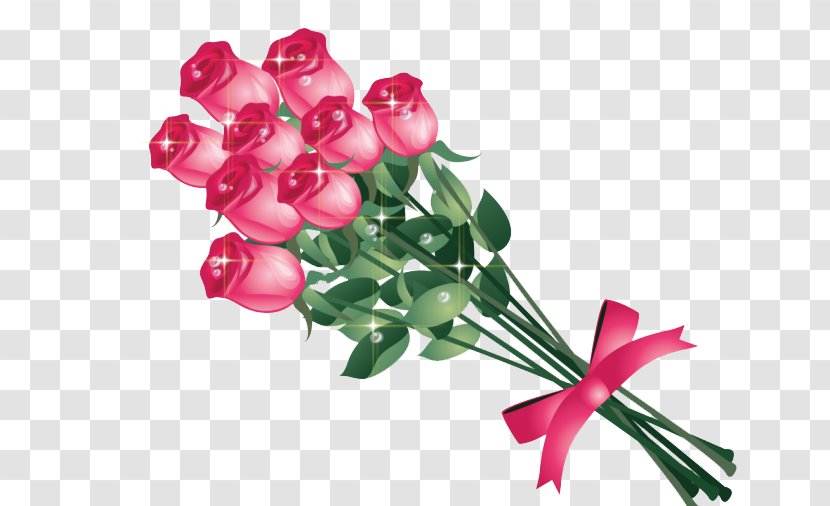 Flower Bouquet Rose Clip Art - A Of Flowers Transparent PNG