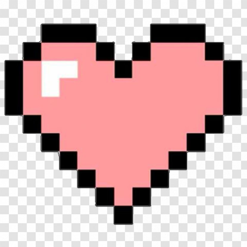 Heart Pixel Art - Frame - PHOTO BOOTH Transparent PNG