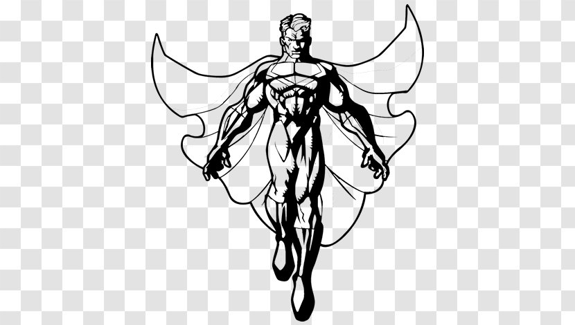 Superhero Maker Batman Superman Flower Coloring Pages - Art - Flying Transparent PNG