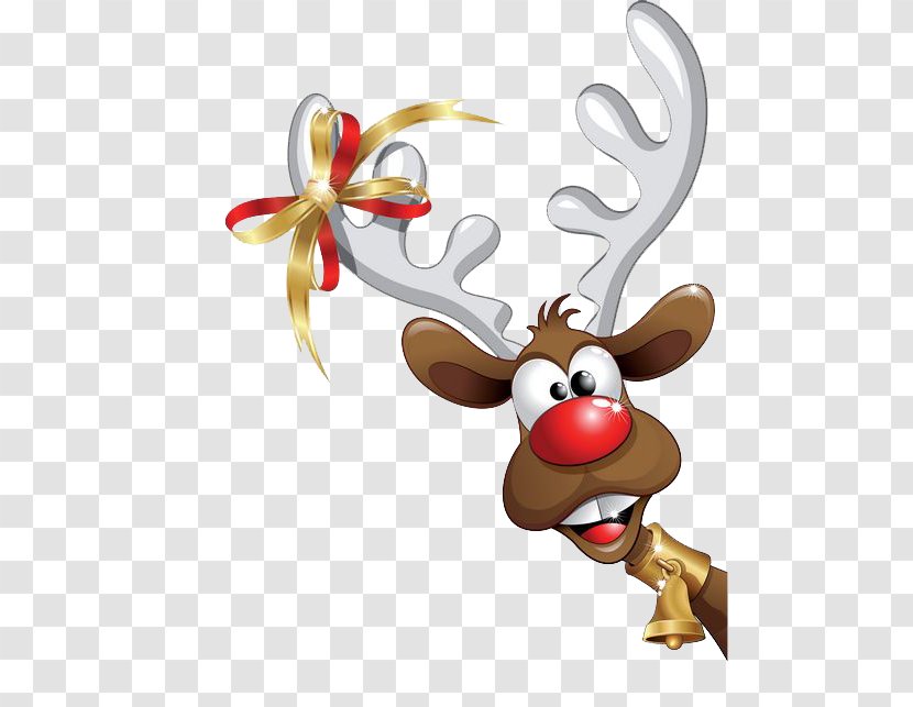 Reindeer Rudolph Santa Claus Clip Art - Mammal Transparent PNG